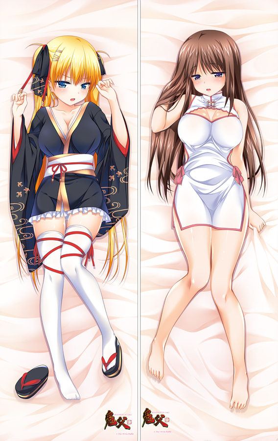 Oni Chichi -Manamusume Kyousei Hatsujou-Akitsuki Airi-Akitsuki Marina Anime Dakimakura Pillow Cover